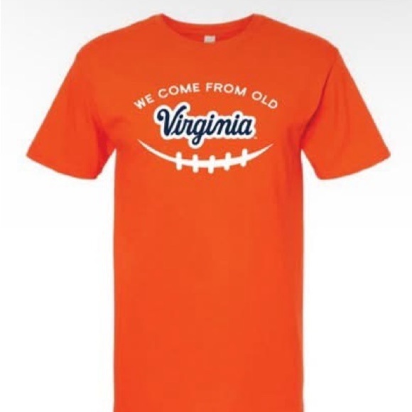 uva Tops - University of Virginia Vintage Orange Unisex Tee Shirt Small